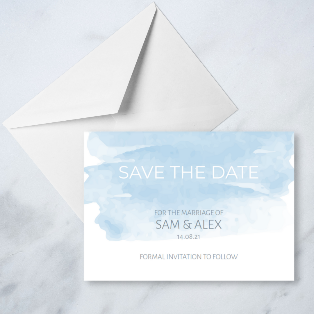 Picture of Juliet Save the Date in Blue
