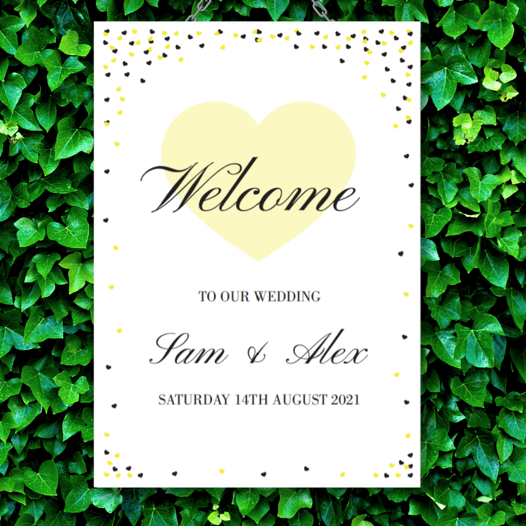 Picture of Julia A1 Welcome Sign in Yellow
