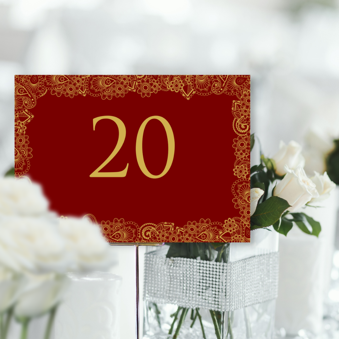 Picture of Scarlett Table Names & Numbers (Landscape)