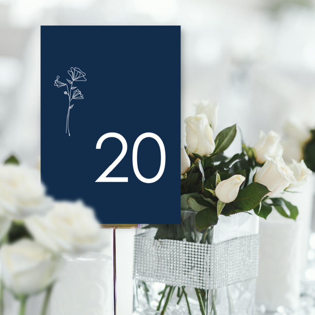 Picture of Naomi Table Names & Numbers (Portrait) in Blue