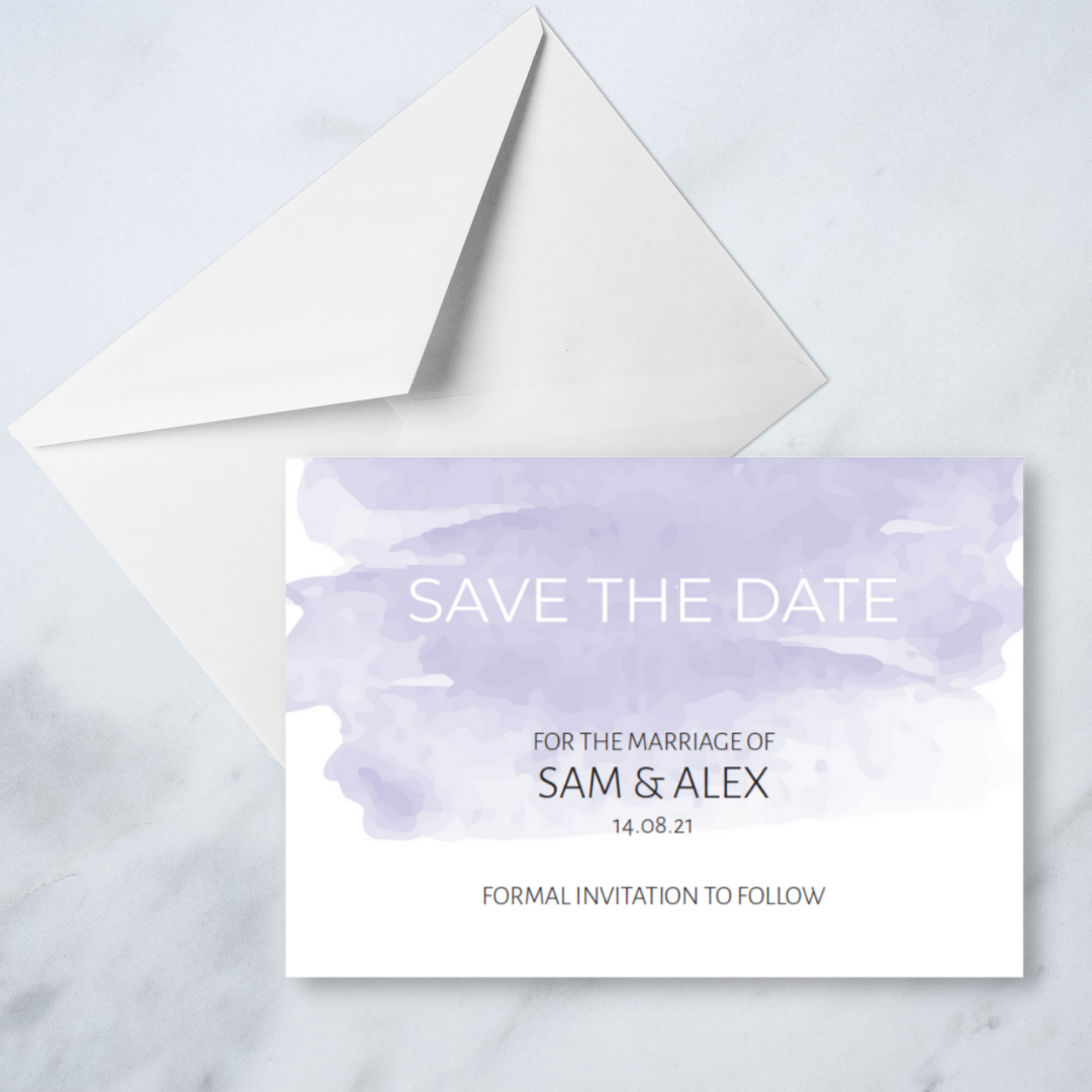 Picture of Juliet Save the Date in Lilac