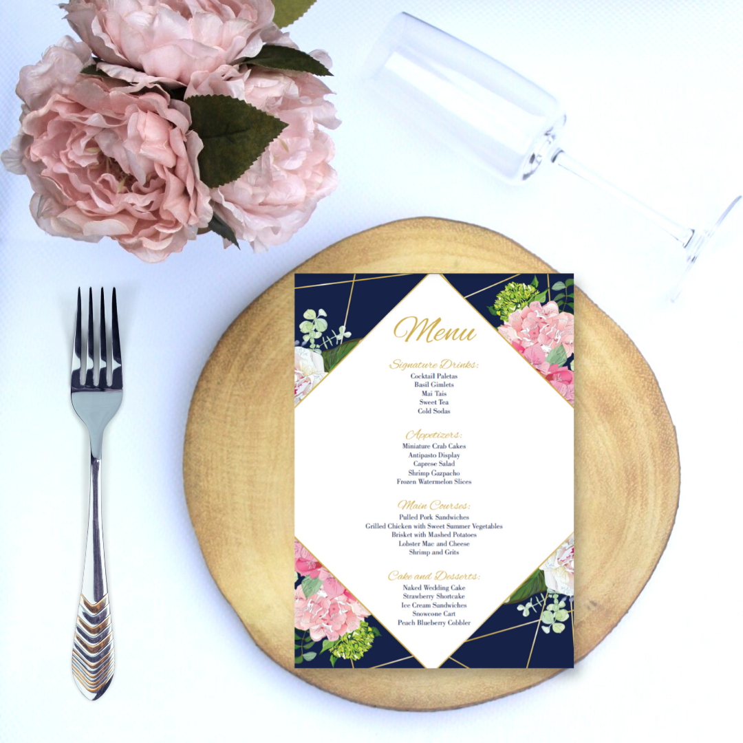 Picture of Emma Menu in Navy