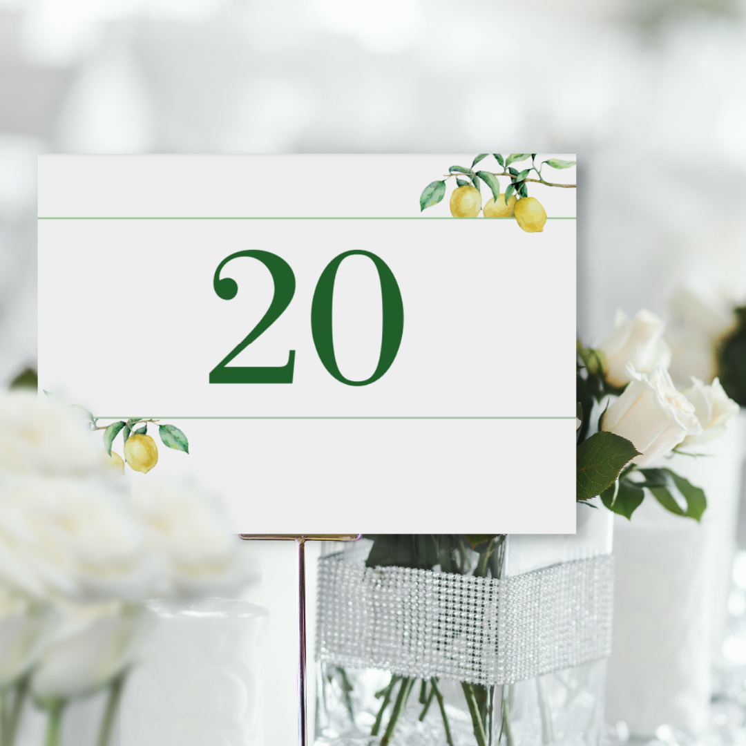 Picture of Amelia Table Names & Numbers (Landscape)