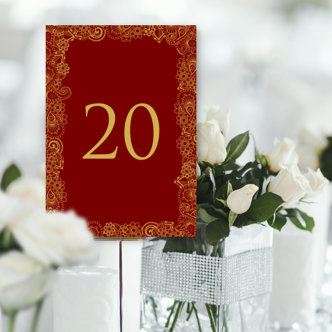 Picture of Scarlett Table Names & Numbers (Portrait)