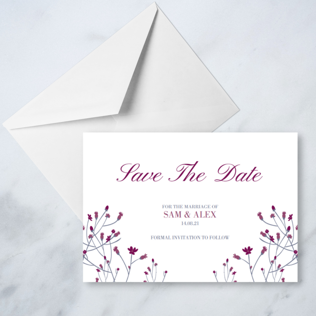 Picture of Alice Save the Date in Magenta