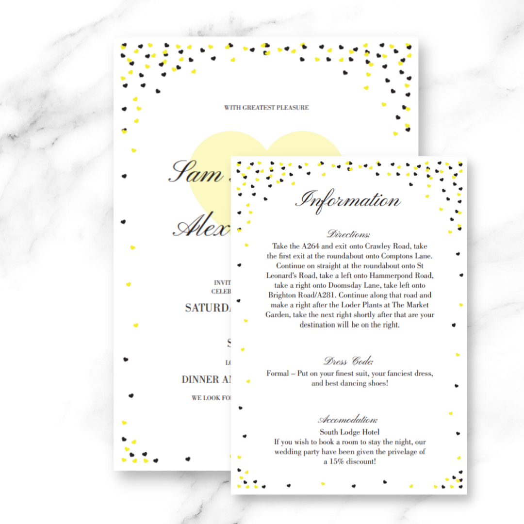 Picture of Julia Info Cards in Yellow