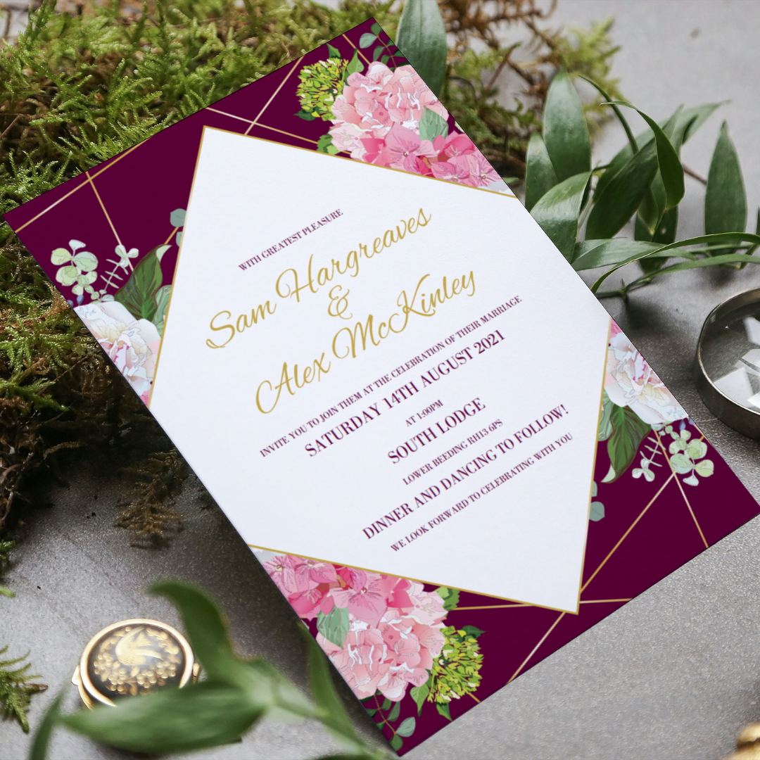 Picture of Emma Invitation in Burgundy